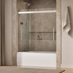 Kohler Levity Plus Frameless Sliding Bath Door, 61-9/16'' H X 56-5/8 - 59-5/8'' W, with... - image 2