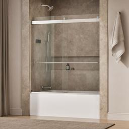 Kohler Levity Plus Frameless Sliding Bath Door, 61-9/16'' H X 56-5/8 - 59-5/8'' W, with... - image 2