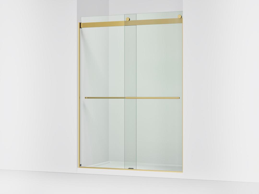 Kohler Levity Plus 81-5/8'' H Sliding Shower Door with 3/8''-thick Glass - Vibrant Brushed... by Kohler