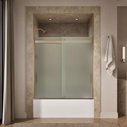Kohler Levity Sliding Bath Door, 62'' H X 56-5/8 - 59-5/8'' W, with 1/4'' Thick Frosted Glass -... - image 4