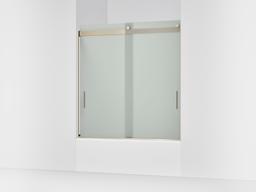 Kohler Levity Sliding Bath Door, 62'' H X 56-5/8 - 59-5/8'' W, with 1/4'' Thick Frosted Glass -... - image 1