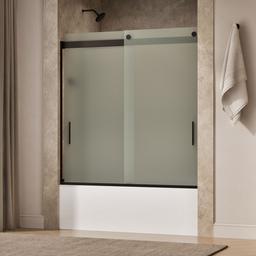 Kohler Levity Sliding Bath Door, 62'' H X 56-5/8 - 59-5/8'' W, with 1/4'' Thick Frosted Glass -... - image 2