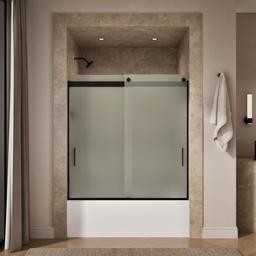 Kohler Levity Sliding Bath Door, 62'' H X 56-5/8 - 59-5/8'' W, with 1/4'' Thick Frosted Glass -... - image 4