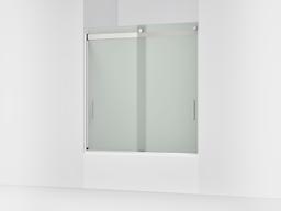 Kohler Levity Sliding Bath Door, 62'' H X 56-5/8 - 59-5/8'' W, with 1/4'' Thick Frosted Glass -... - image 1
