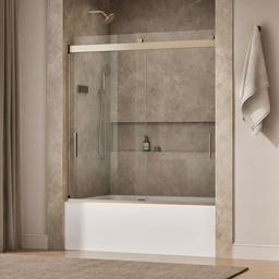 Kohler Levity 62'' H Sliding Bath Door with 1/4''-thick Glass - Anodized Brushed Bronze - image 2