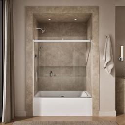 Kohler Levity 62'' H Sliding Bath Door with 1/4''-thick Glass - Bright Silver - image 4