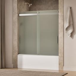 Kohler Levity Sliding Bath Door, 59-3/4'' H X 56-5/8 - 59-5/8'' W, with 1/4'' Thick Frosted Glass... - image 2