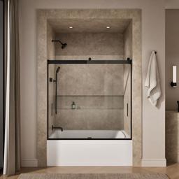 Kohler Levity Sliding Bath Door, 59-3/4'' H X 56-5/8 - 59-5/8'' W, with 1/4'' Thick Crystal Clear... - image 4
