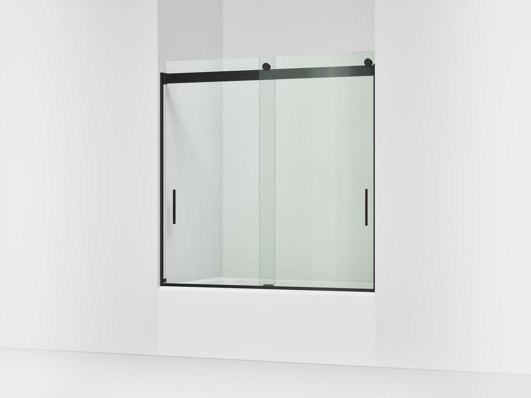 Kohler Levity Sliding Bath Door, 59-3/4'' H X 56-5/8 - 59-5/8'' W, with 1/4'' Thick Crystal Clear... by Kohler
