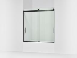 Kohler Levity Sliding Bath Door, 59-3/4'' H X 56-5/8 - 59-5/8'' W, with 1/4'' Thick Crystal Clear... - image 1
