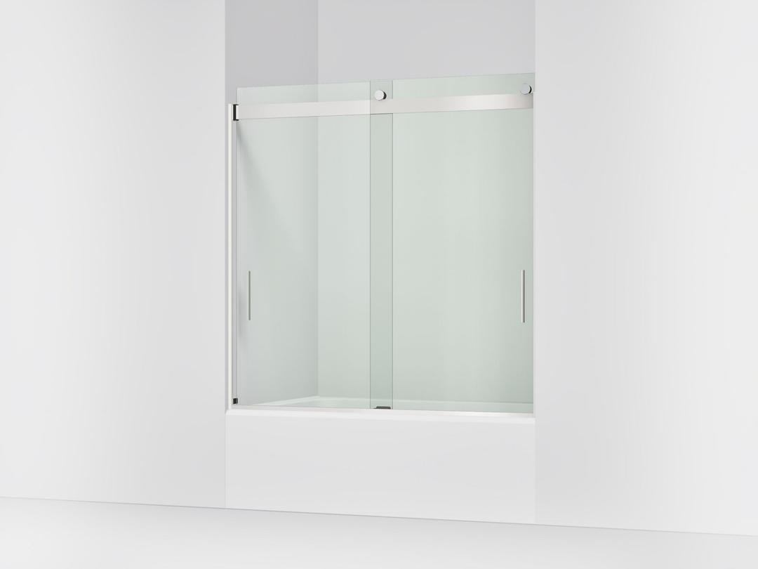 Kohler Levity Sliding Bath Door, 59-3/4'' H X 56-5/8 - 59-5/8'' W, with 1/4'' Thick Crystal Clear... by Kohler