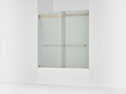 Kohler Levity Sliding Bath Door, 62'' H X 56-5/8 - 59-5/8'' W, with 1/4'' Thick Frosted Glass -... - image 1