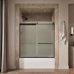 Kohler Levity Sliding Bath Door, 62'' H X 56-5/8 - 59-5/8'' W, with 1/4'' Thick Frosted Glass -... - image 4