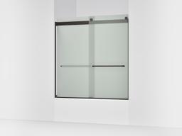 Kohler Levity Sliding Bath Door, 62'' H X 56-5/8 - 59-5/8'' W, with 1/4'' Thick Frosted Glass -... - image 1