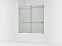 Kohler Levity Sliding Bath Door, 62'' H X 56-5/8 - 59-5/8'' W, with 1/4'' Thick Frosted Glass -... - image 1