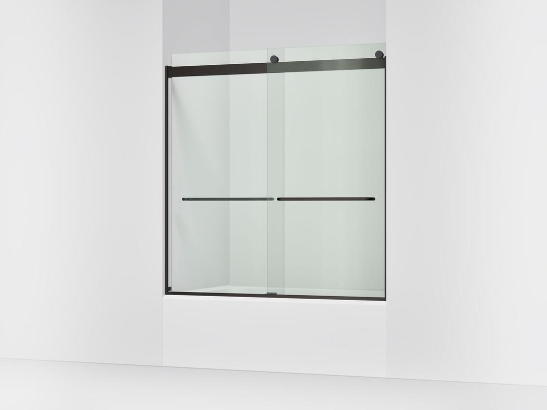 Kohler Levity Sliding Bath Door, 62'' H X 56-5/8 - 59-5/8'' W, with 1/4'' Thick Crystal Clear... by Kohler