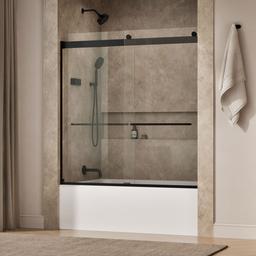 Kohler Levity Sliding Bath Door, 62'' H X 56-5/8 - 59-5/8'' W, with 1/4'' Thick Crystal Clear... - image 2
