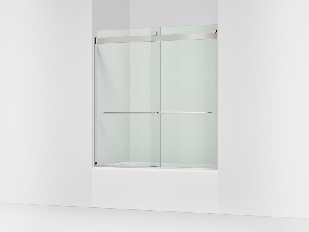 Kohler Levity Sliding Bath Door, 62'' H X 56-5/8 - 59-5/8'' W, with 1/4'' Thick Crystal Clear... by Kohler