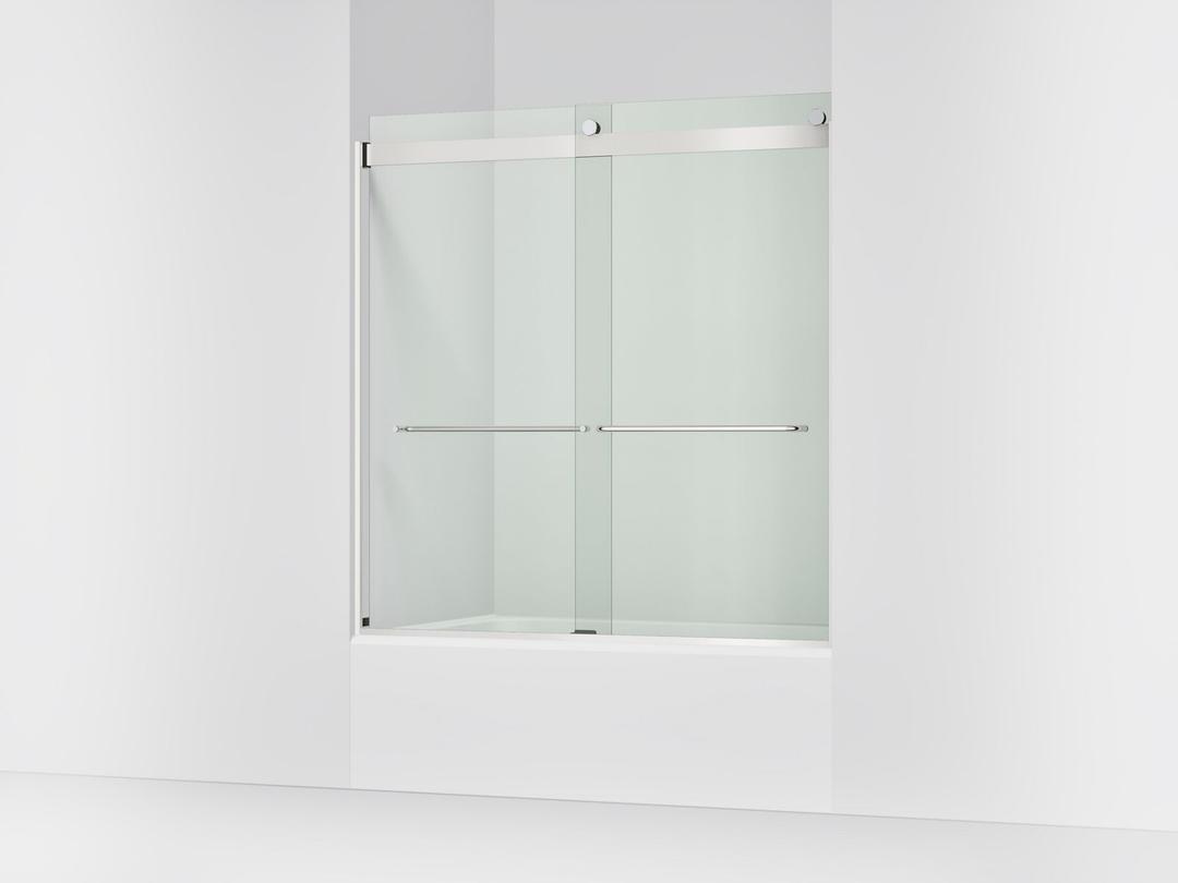 Kohler Levity Sliding Bath Door, 62'' H X 56-5/8 - 59-5/8'' W, with 1/4'' Thick Crystal Clear... by Kohler