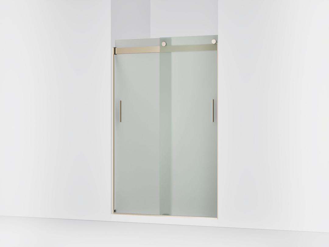 Kohler Levity Sliding Shower Door, 74'' H X 43-5/8 - 47-5/8'' W, with 1/4'' Thick Frosted Glass -... by Kohler