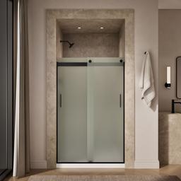 Kohler Levity Sliding Shower Door, 74'' H X 43-5/8 - 47-5/8'' W, with 1/4'' Thick Frosted Glass -... - image 4