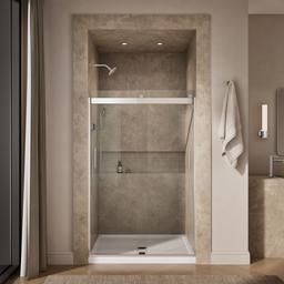 Kohler Levity Sliding Shower Door, 74'' H X 43-5/8 - 47-5/8'' W, with 1/4'' Thick Crystal Clear... - image 4