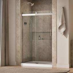 Kohler Levity Sliding Shower Door, 74'' H X 43-5/8 - 47-5/8'' W, with 1/4'' Thick Crystal Clear... - image 2