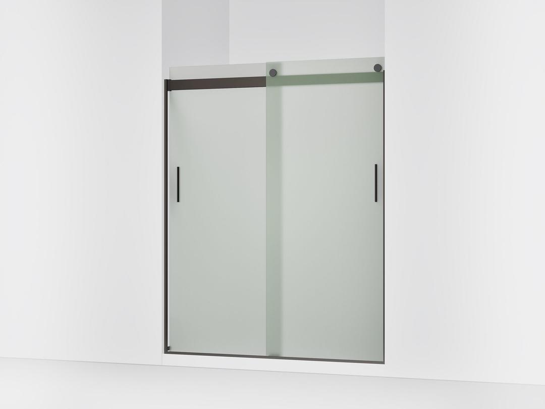 Kohler Levity Sliding Shower Door, 74'' H X 56-5/8 - 59-5/8'' W, with 1/4'' Thick Frosted Glass... by Kohler