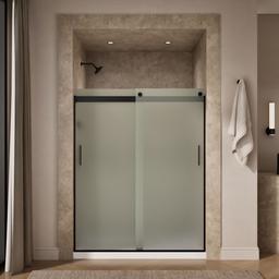 Kohler Levity Sliding Shower Door, 74'' H X 56-5/8 - 59-5/8'' W, with 1/4'' Thick Frosted Glass... - image 4