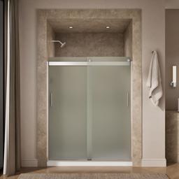 Kohler Levity Sliding Shower Door, 74'' H X 56-5/8 - 59-5/8'' W, with 1/4'' Thick Frosted Glass... - image 4