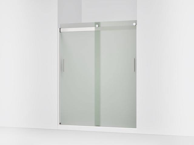 Kohler Levity Sliding Shower Door, 74'' H X 56-5/8 - 59-5/8'' W, with 1/4'' Thick Frosted Glass...