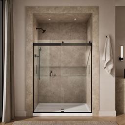 Kohler Levity Sliding Shower Door, 74'' H X 56-5/8 - 59-5/8'' W, with 1/4'' Thick Crystal Clear... - image 4