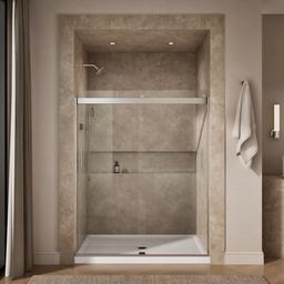 Kohler Levity Sliding Shower Door, 74'' H X 56-5/8 - 59-5/8'' W, with 1/4'' Thick Crystal Clear... - image 4