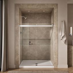 Kohler Levity Sliding Shower Door, 74'' H X 56-5/8 - 59-5/8'' W, with 1/4'' Thick Crystal Clear... - image 4