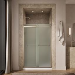 Kohler Levity Sliding Shower Door, 74'' H X 44-5/8 - 47-5/8'' W, with 1/4'' Thick Frosted Glass -... - image 4