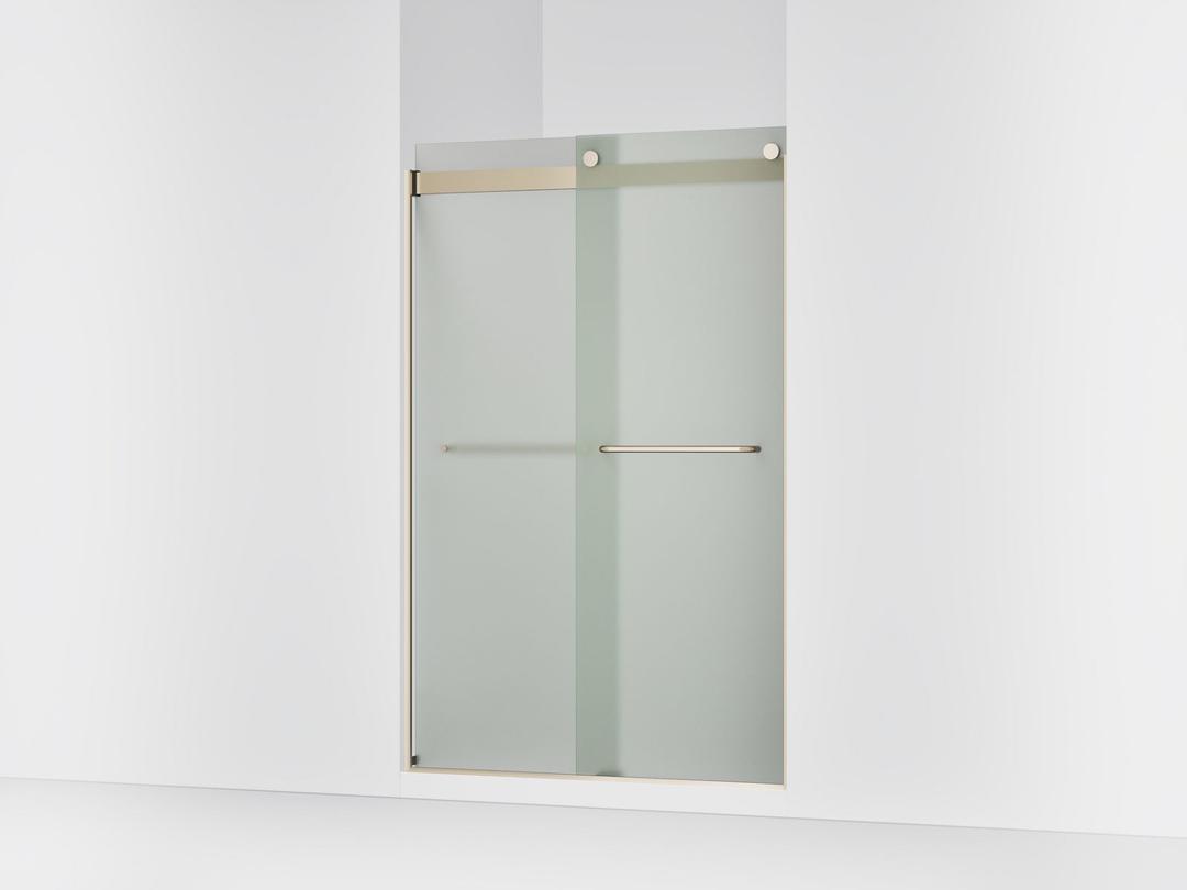 Kohler Levity Sliding Shower Door, 74'' H X 44-5/8 - 47-5/8'' W, with 1/4'' Thick Frosted Glass -... by Kohler