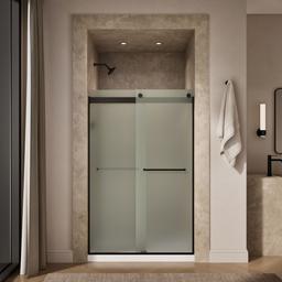 Kohler Levity Sliding Shower Door, 74'' H X 44-5/8 - 47-5/8'' W, with 1/4'' Thick Frosted Glass -... - image 4