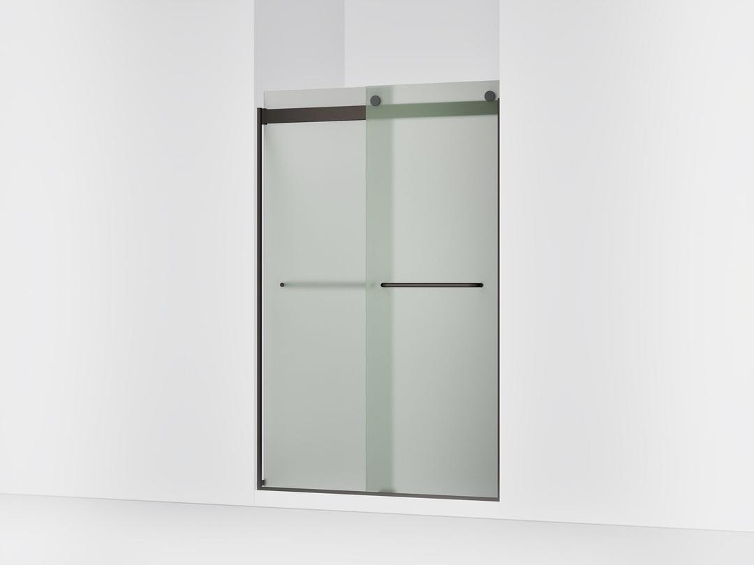 Kohler Levity Sliding Shower Door, 74'' H X 44-5/8 - 47-5/8'' W, with 1/4'' Thick Frosted Glass -... by Kohler