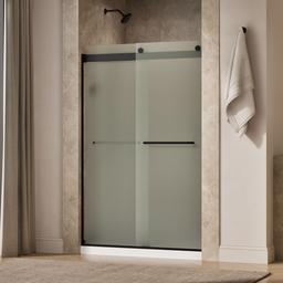 Kohler Levity Sliding Shower Door, 74'' H X 44-5/8 - 47-5/8'' W, with 1/4'' Thick Frosted Glass -... - image 2