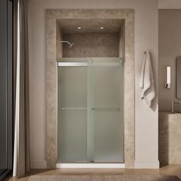 Kohler Levity Sliding Shower Door, 74'' H X 44-5/8 - 47-5/8'' W, with 1/4'' Thick Frosted Glass -... - image 4