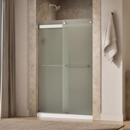 Kohler Levity Sliding Shower Door, 74'' H X 44-5/8 - 47-5/8'' W, with 1/4'' Thick Frosted Glass -... - image 2