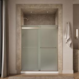 Kohler Levity Sliding Shower Door, 74'' H X 56-5/8 - 59-5/8'' W, with 1/4'' Thick Frosted Glass -... - image 4