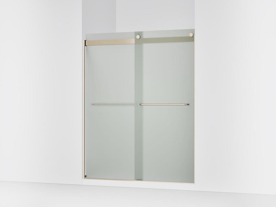 Kohler Levity Sliding Shower Door, 74'' H X 56-5/8 - 59-5/8'' W, with 1/4'' Thick Frosted Glass -... by Kohler