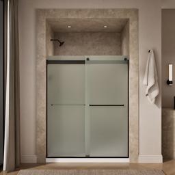 Kohler Levity Sliding Shower Door, 74'' H X 56-5/8 - 59-5/8'' W, with 1/4'' Thick Frosted Glass -... - image 4