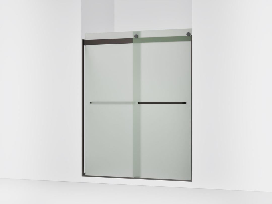 Kohler Levity Sliding Shower Door, 74'' H X 56-5/8 - 59-5/8'' W, with 1/4'' Thick Frosted Glass -... by Kohler