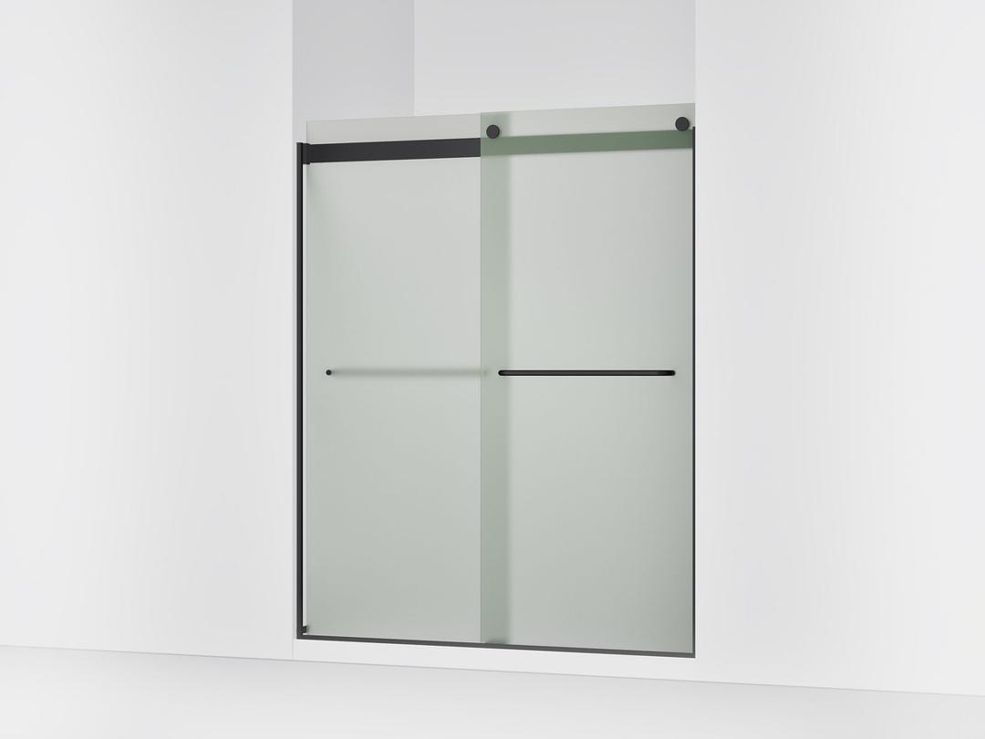 Kohler Levity Sliding Shower Door, 74'' H X 56-5/8 - 59-5/8'' W, with 1/4'' Thick Frosted Glass -... by Kohler