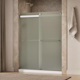 Kohler Levity Sliding Shower Door, 74'' H X 56-5/8 - 59-5/8'' W, with 1/4'' Thick Frosted Glass -... - image 2