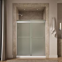 Kohler Levity Sliding Shower Door, 74'' H X 56-5/8 - 59-5/8'' W, with 1/4'' Thick Frosted Glass -... - image 4