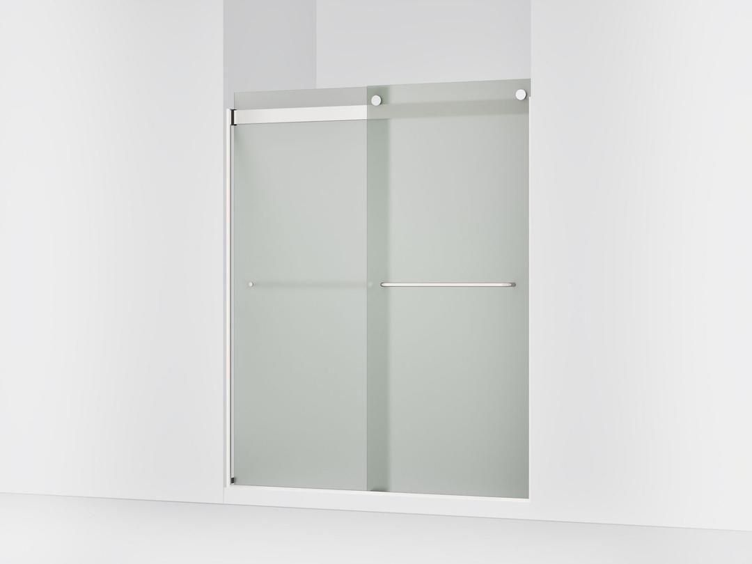 Kohler Levity Sliding Shower Door, 74'' H X 56-5/8 - 59-5/8'' W, with 1/4'' Thick Frosted Glass -... by Kohler