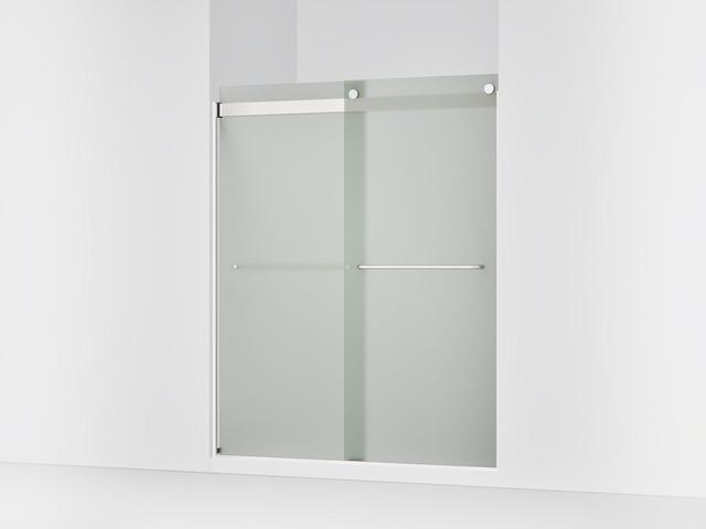 Kohler Levity Sliding Shower Door, 74'' H X 56-5/8 - 59-5/8'' W, with 1/4'' Thick Frosted Glass -...